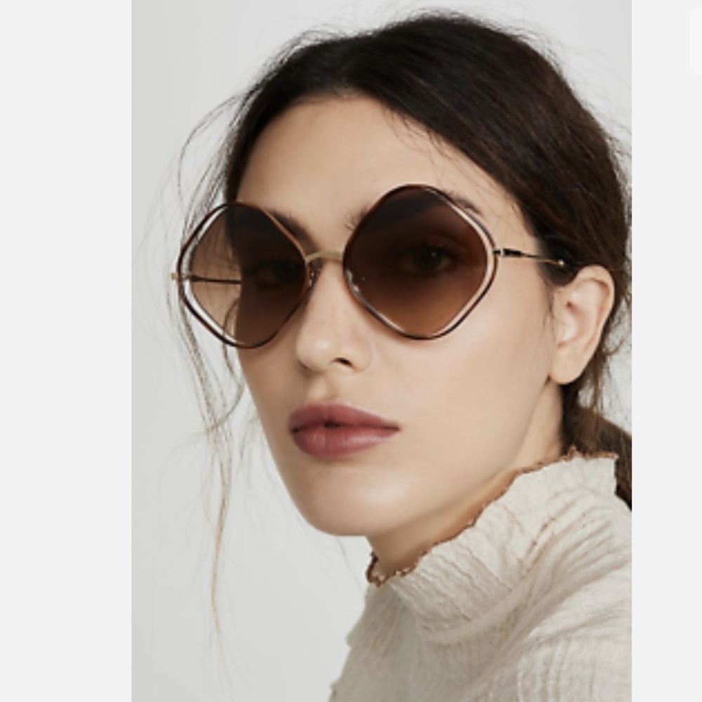 Chloe poppy sunglasses in gradient brown. Used once, in pristine condition